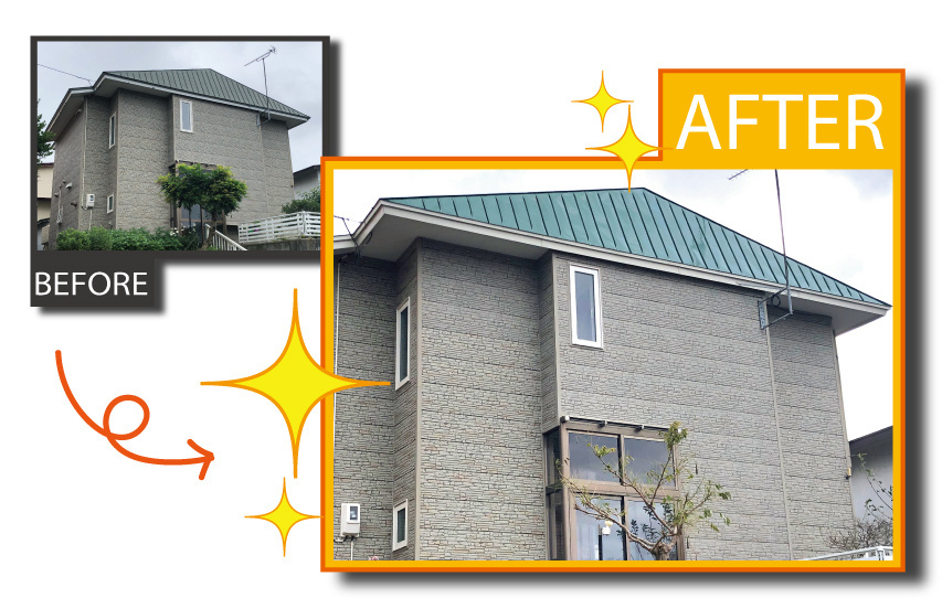 室蘭市みゆき町の外壁と屋根塗装の施工事例