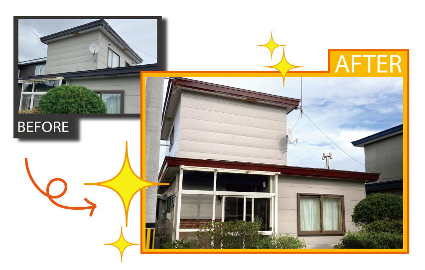 室蘭市幌萌町の外壁と屋根塗装の施工事例