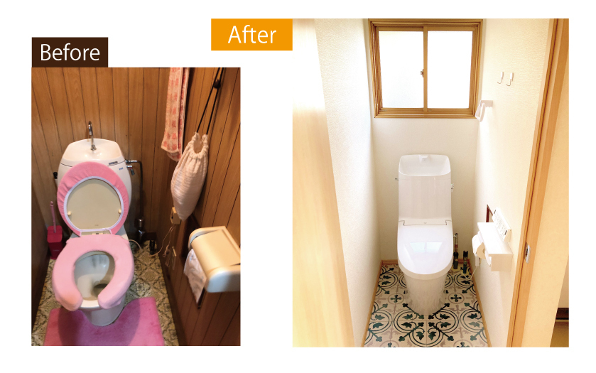 TOTO一体型トイレZJ1トイレリフォーム後