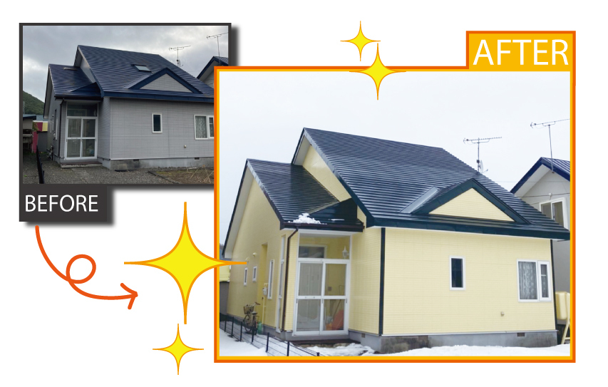 室蘭市 高砂町 M様邸 外壁塗装・屋根塗装の施工事例
