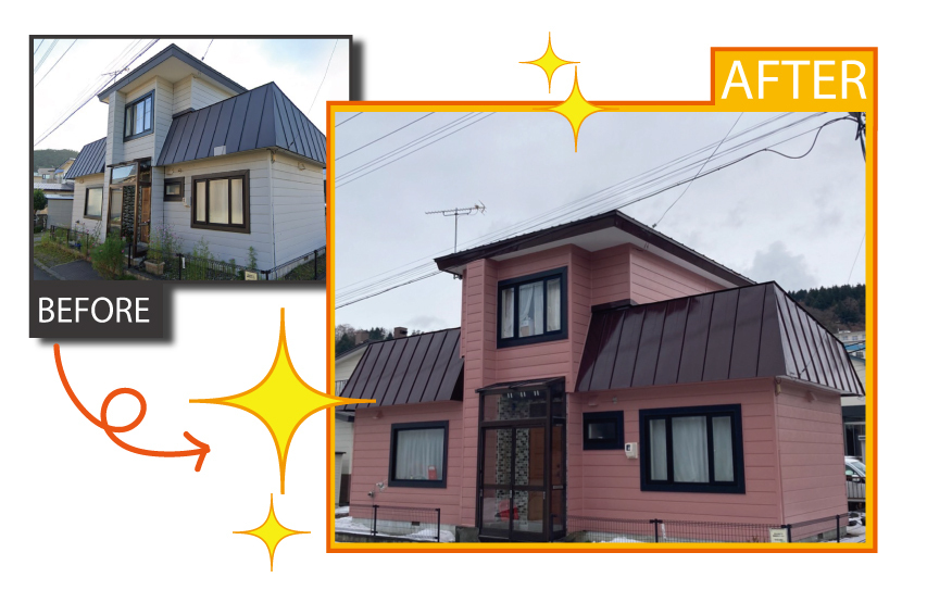 室蘭市高砂町 外壁塗装・屋根塗装の施工事例