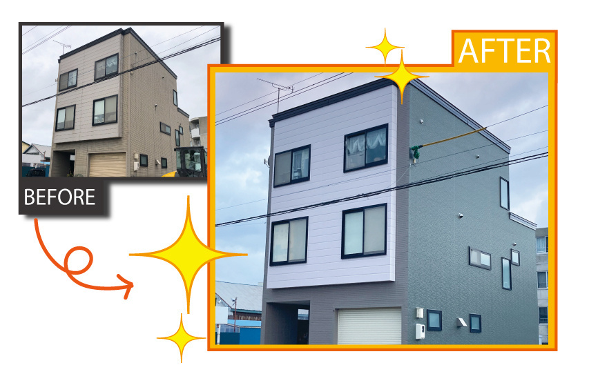 室蘭市の外壁塗装・屋根塗装　施工事例